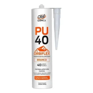 Adesivo Selante Silicone Orbi Cola PU40 Branco 380g