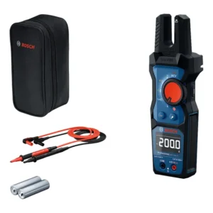 Amperímetro De Garfo Trms Bosch Gfm 1000-15 Com Pilha E Bolsa De Transporte