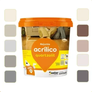 Rejunte Acrílico Quartzolit 1kg Impermeável Cores