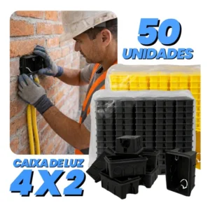 Caixa De Luz 4x2 Reforçada Tomada Interruptor Embutir Parede