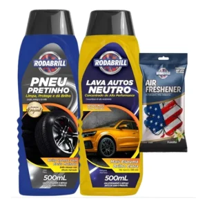 Kit Lava Carro Shampoo Neutro Concentrado Pretinho Cheirinho