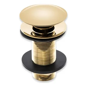 Válvula Click Ralo Cuba Pia Lavatório Dourado 7/8