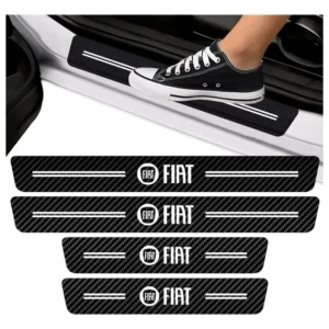 Soleira Da Porta Compatível Linha Fiat Fibra De Carbono