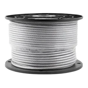 100m Cabo De Aço Galvanizado 1/8 3,2mm 6x7 Alma De Fibra