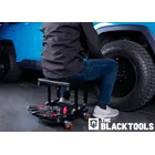 Banqueta Fixa Com Assento Para Mecânico 140kg Com Rodízio Porta Ferramentas Bbm100 The Black Tools Cor Preto - Imagem 6
