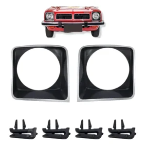 Par Aro Moldura Farol Redondo Chevette 78/80 + Grampos Trava
