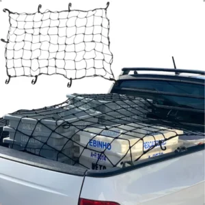 Rede Elástica Bagageiro Teto Carga Mala Retenção 1m X 1m