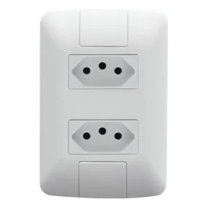Tomada Tramontina 4x2 20a Dupla 2p+t 250v Aria Cor Branco