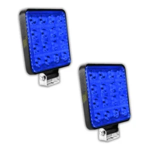 Kit 2 Farol Refletor Led Azul 48w 12v 24v Trator Off-road