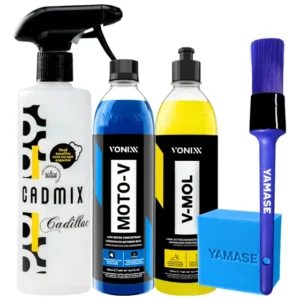 Kit Limpa Motor Lavagem Shampoo Moto-v + V-mol Vonixx 500ml