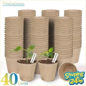 40 Unidades De Macetas Biodegradáveis Plantulas Jardin Germi