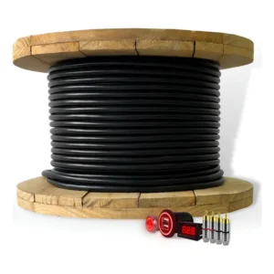 Kit Rack Móvel 20mts Cabo 5 Vias + 4 Rca, Vt, Tomada, Botão