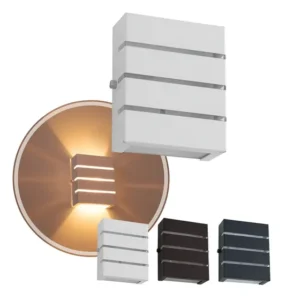 4x Arandela Parede Muro Luminária Externa Interna Slim Alumínio Moderna St2772 Starlumen - Branca