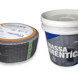Massa P/ Placa Cimenticia 3,6l + Fita Telada Cimenticia 46m