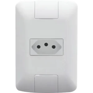 Conjunto Montado Completo Tomada 2P+T 10A Branco Aria Tramontina
