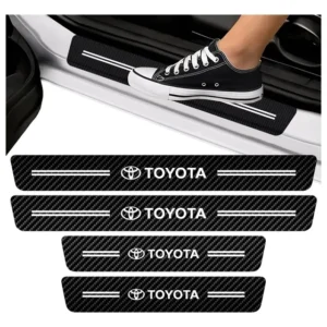 Soleira Da Porta Compatível Linha Toyota Fibra De Carbono