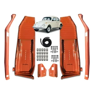 Kit Assoalho+caixa Ar+pé Coluna Fusca 1959/1996 Chapa Grossa
