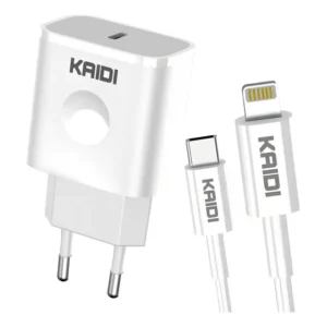 Carregador Turbo PD Tipo C Kaidi 20W Kd-108A Compatível com iPhone