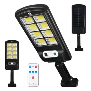 Luminária Solar Poste Iluminação Externa Resistente À Água