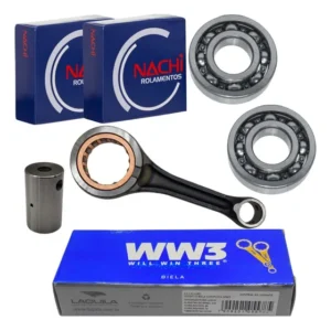 Kit Biela + Rolamentos Virabrequim Biz 125 Ww3 Nachi