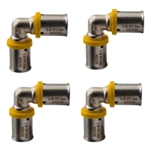 Kit 4 Cotovelos Curva 90 ° 16mm X 16mm Prensa P/ Tubo Pex