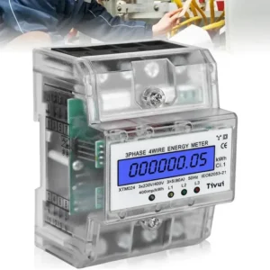 Medidor Energia Trifásico Led Digita 220v Relogio Digital 220/380v 100a 100v Aparelho Para Medir Consumo De Energia Eletrica Instalação Trilho Padrão Din De 35 Mm Lcd De 7 Dígit