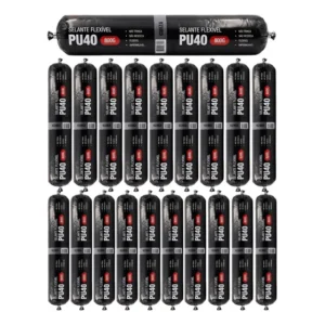 Kit 20 Sache Selante Pu40 Cinza Cola Construção Adesivo 800g