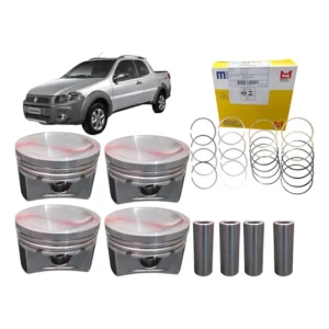 Kit Pistão Anel Punto Siena Strada 1.4 8v Metal Leve