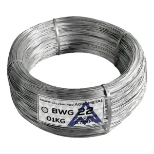 Arame Galvanizado AGROMETAL 1 Kg 322m 0,71mm Rolo Para Amarrações e Gesso