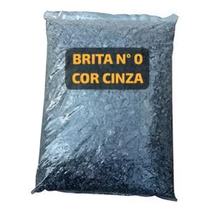 Pedra Brita Para Jardim N°0 Cinza Pacote De 1kg