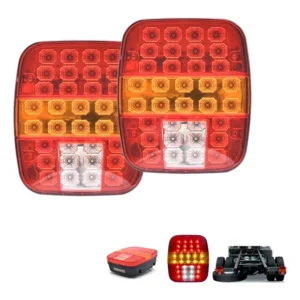 2 Lanterna Led Traseira 5 Funções Comp Scania Vw Volvo