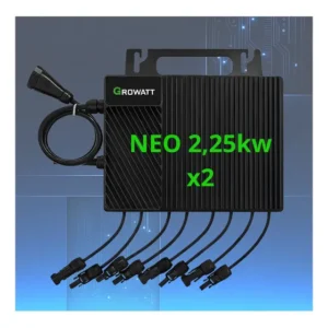 Microinversor Growatt 2,25kw X2 2250w 220v Wifi Gerador