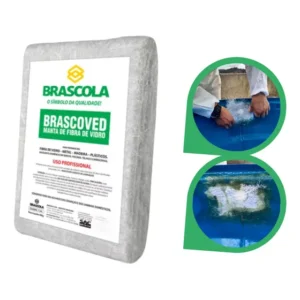 Manta Fibra de Vidro 300g 3m Reforço Estrutural Branco Brascola
