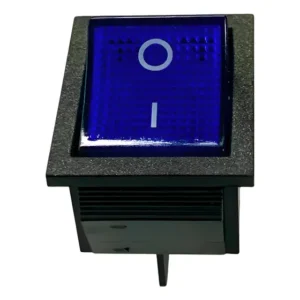 Chave Gangorra Iluminada Liga Desliga 4 Pólos 110/220v Azul