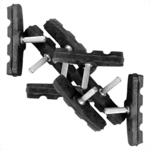 4 Pastilhas Kit 4 Pares Sapata V-brake Cantilever 70mm Bike Cor Preto