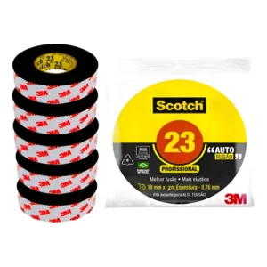 Kit 05 Fita Auto Fusão Scotch 23 Alta Tensão 19mmx2m 3m