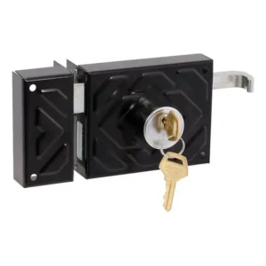 Fechadura Trava de Sobrepor 100mm Preta F1500 Aliança - Portão