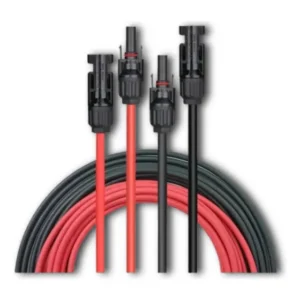 Cabo Solar 6mm 5m Preto + 5m Vermelho + Mc4 Crimpados