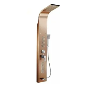 Chuveiro De Inox Rose Gold Com Hidromassagem 5 Jatos
