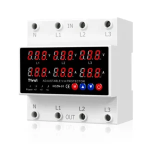 Relé Proteção Tensão Trifásico Sobretensão Ajustável Ac 220v /350v Protector E Subtensão Com Atraso Ajustável Ac 63a/80a/100a