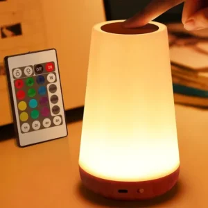 Luminária Portátil Abajur Rgb Touch Desk Lamp Com Controle