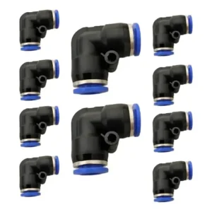 10pçs - Conexão Cotovelo Pneumático 90° Em L 6mm