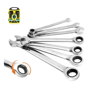 7pçs Chave De Engrenagem Combinada Catracada Conjunto 8-19mm