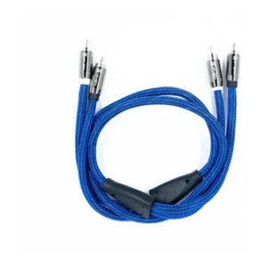 Cabo RCA Ophera Azul 1m Blindado Tripla Alta Fidelidade Som Premium