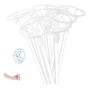 100 Popotes Porta Globo Base Globo Burbuja De Luz Led 40cm