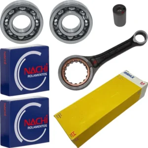 Kit Biela + Rolamentos Virabrequim Biz 125 Metal Leve Nachi