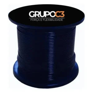 Cabo De Aço 1/8 Em Nylon Para Academias 100 Metros 6x19