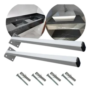 Par Suporte De Pia Bancada 50cm Parafusar Grapa Mesa Tanque