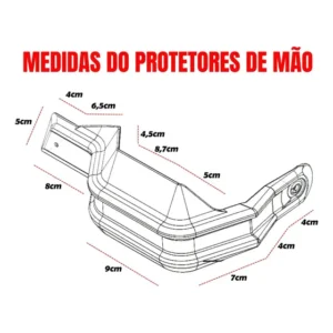 Protetor de Mão Cruzeiro Honda PCX 150 2019 em Diante Preto