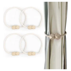 Kit 4 Prendedores De Cortina Magnético Presilhas Abraçadeira